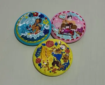 디즈니 자수 캔 배지 세트