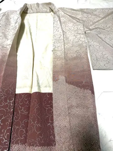 자수 들어간 그라데이션 겉옷 조임 겉옷 은사