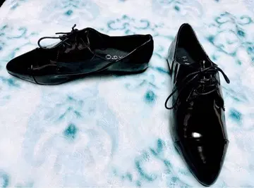 FLAG 블랙 레이스업 슈즈