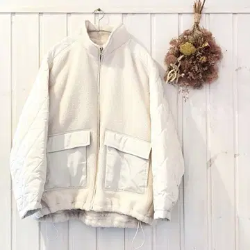 이번 시즌도 인기 LEPSIM 스탠드 보아 퀼트 자켓 블루종 아이보리