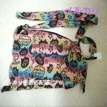 미사용 rough 고양이 패턴 자카드 2way 백