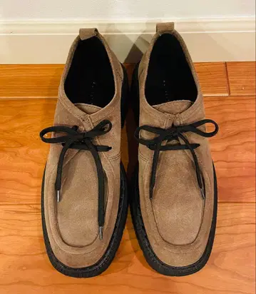 타마리스 브라운 스웨이드 레이스업 슈즈 39