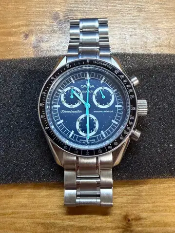 스피드 마스터 스와치 풀 메탈 커스텀 크로노그래프