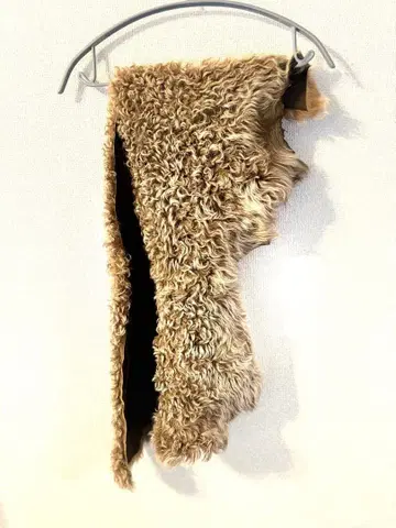 브라운 리얼 무스탕 머플러 무스탕 스톨