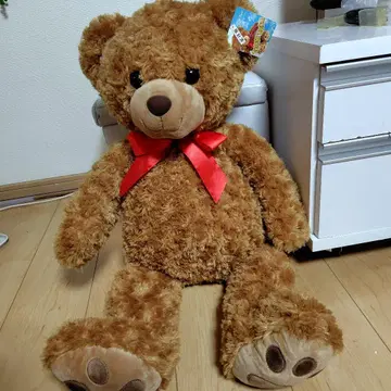 커다란 BIG 테디베어 브라운 빨간 리본
