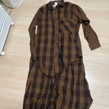 빈티지 체크 셋업