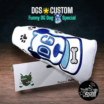 멍멍! 원더풀 퍼니 DG 도그 화이트 골프헤드커버 마그넷