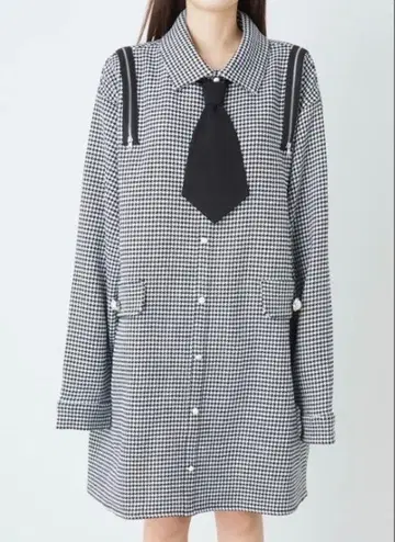 Ank Rouge 넥타이 셔츠 원피스