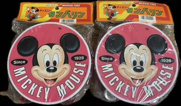 미키마우스 레트로 탬버린 2개 세트
