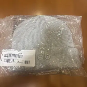 alo yoga 매트 그레이 니트 모자 ONE SIZE