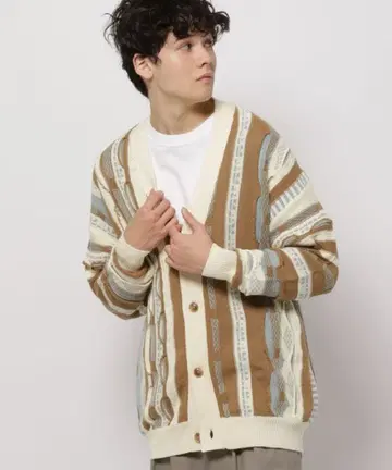 니코앤드 빈티지 패턴 V넥 가디건 남성용