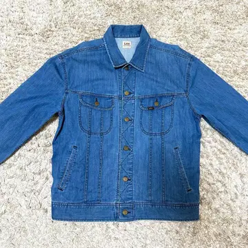 데님 자켓 다크 블루 버튼 포함 남성용