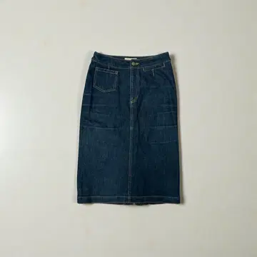 일본제 루즈비프 스트레치 데님 타이트 스커트 다크 네이비 S 상당 구김