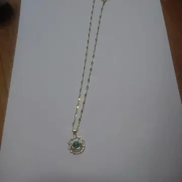 터콰이즈 펜던트 골드 목걸이