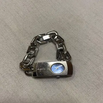 [배터리 없음] agnis b. 실버 팔찌 시계