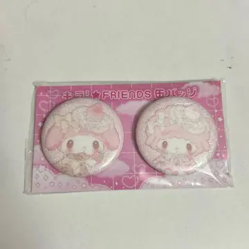 딸기신문 마이멜로디 마이스위트피아노 캔뱃지 화이트딸기 티타임