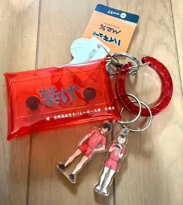 하이큐 andst 콜라보 키 참 포함 클리어 파우치 네코마 고교