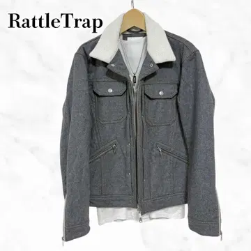 RATTLE TRAP 보아 카라 부착 집업 블루종 트래커 자켓 계열