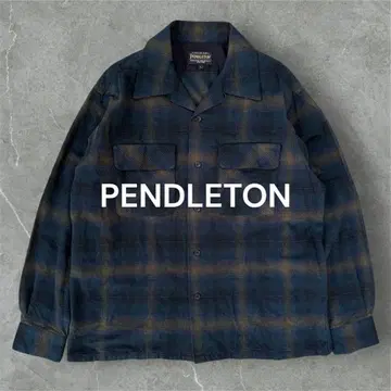 PENDLETON 오픈 카라 옴브레 체크 셔츠 플란넬 셔츠