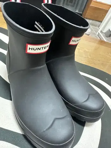 HUNTER 블랙 숏부츠