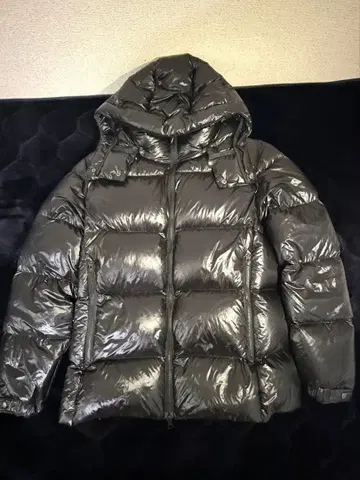 그레이 후드 부착 다운 자켓 XL