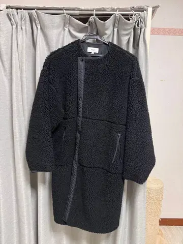 HYKE 하이크 보아 코트 노카라 FAUX SHEARLINGCOAT