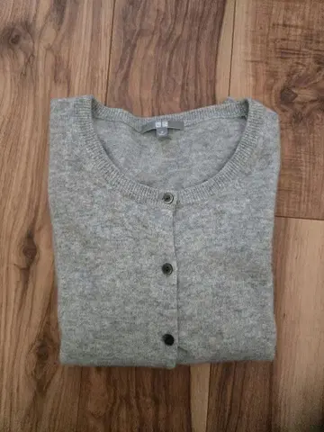 유니클로 캐시미어 가디건 그레이