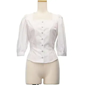 셰그리트 스퀘어넥 퍼프 블라우스