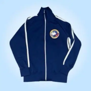 혼와카 야마다 yum 와펜 저리 트랙 자켓 네이비 화이트