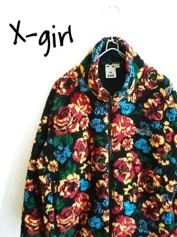 D221871 X-girl 꽃무늬 보아 블루종