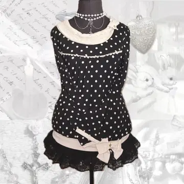 00s y2k axes femme 도트 리본 위시코어 다크코어