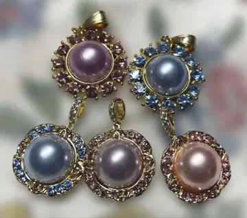 59. 플라워 펄 컬러풀 빈티지 이탈리아 버튼 앤티크