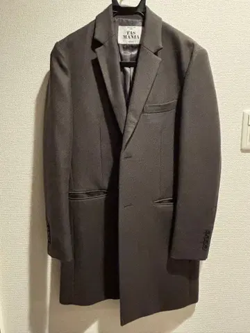 [중고품] 체스터 코트 S TASMANIA 120s 울 다크 그레이