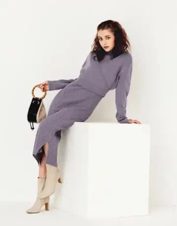 [새상품] 2way 카슈쿨 니트 롱 원피스