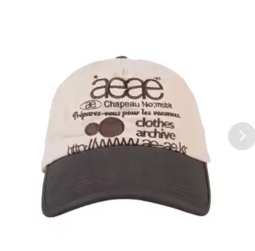 aeae 로고 자수 차콜 캡