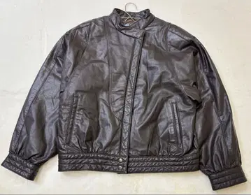 가죽 자켓 다크 브라운 퀼팅