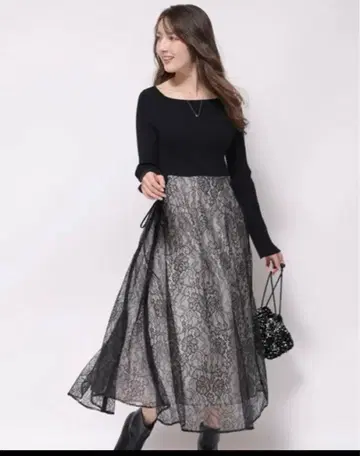 아푸와이저 리셰 사이드 레이스업 도킹 원피스