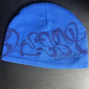 BlessU 니트 모자 파란색 레어