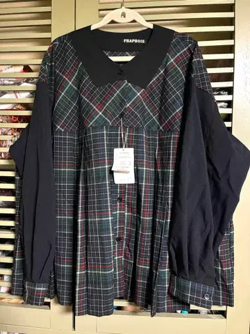 새상품 FRAPBOIS 체크 블라우스