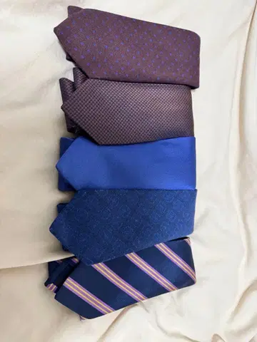 패턴 들어간 넥타이 5개 세트