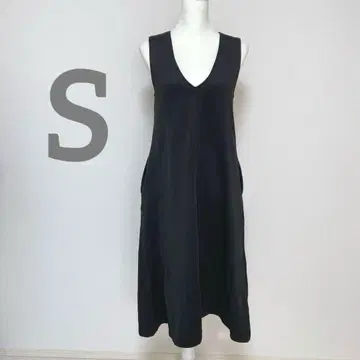 이디트 IEDIT 속기모 슬리브리스 무릎 기장 원피스 블랙 S