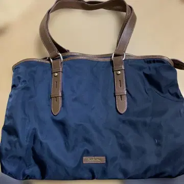 폴스미스 토트백 멀티 스트라이프 나일론 가죽 네이비 대용량