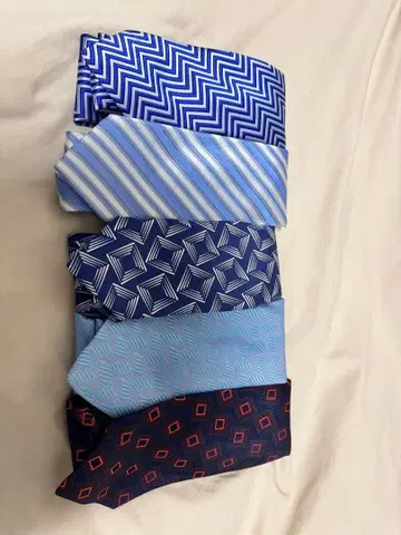 블루 계열 넥타이 5개 세트