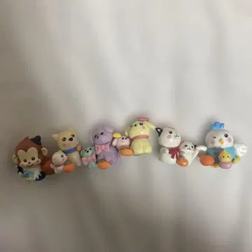 초복 토끼 장식 동물 캐릭터 미니 피규어 8개 세트