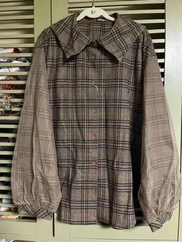 새상품 FRAPBOIS 소프트 체크 블라우스