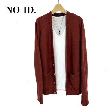 NO ID. 모헤어 니트 가디건 다크 오렌지 계열 상의