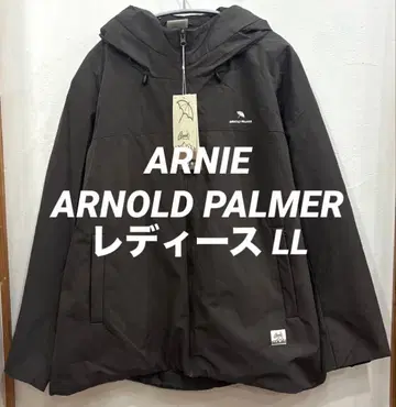 어니 아놀드파마 브라운 후드 부착 마운틴 후드티 여성용 LL