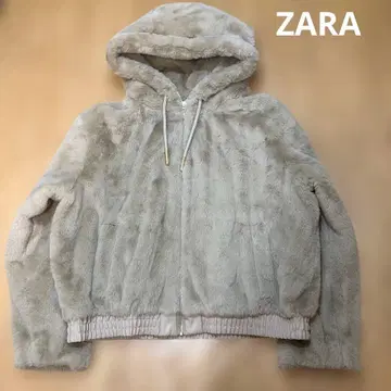 ZARA FAUX FUR HOODED JACKET/블루종 인조 모피