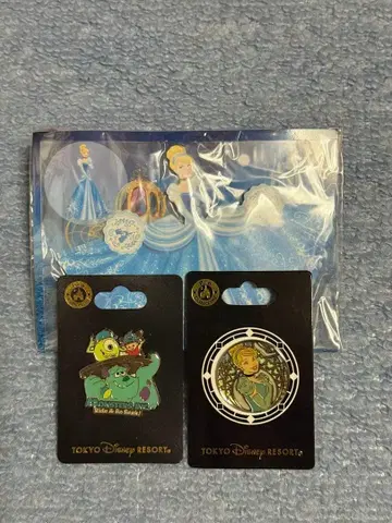 디즈니 핀배치 2개 몬스터 주식회사 신데렐라 덤 포함