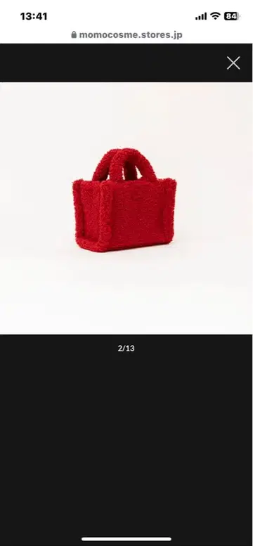 카와카미 모모코 모코모코 백 빨간색 S 사이즈